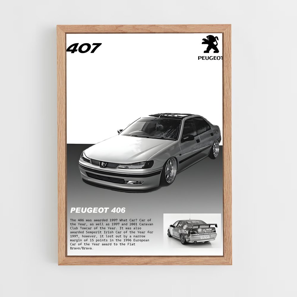 Poster Édition 406 Vintage – affiche Peugeot (vue 4)