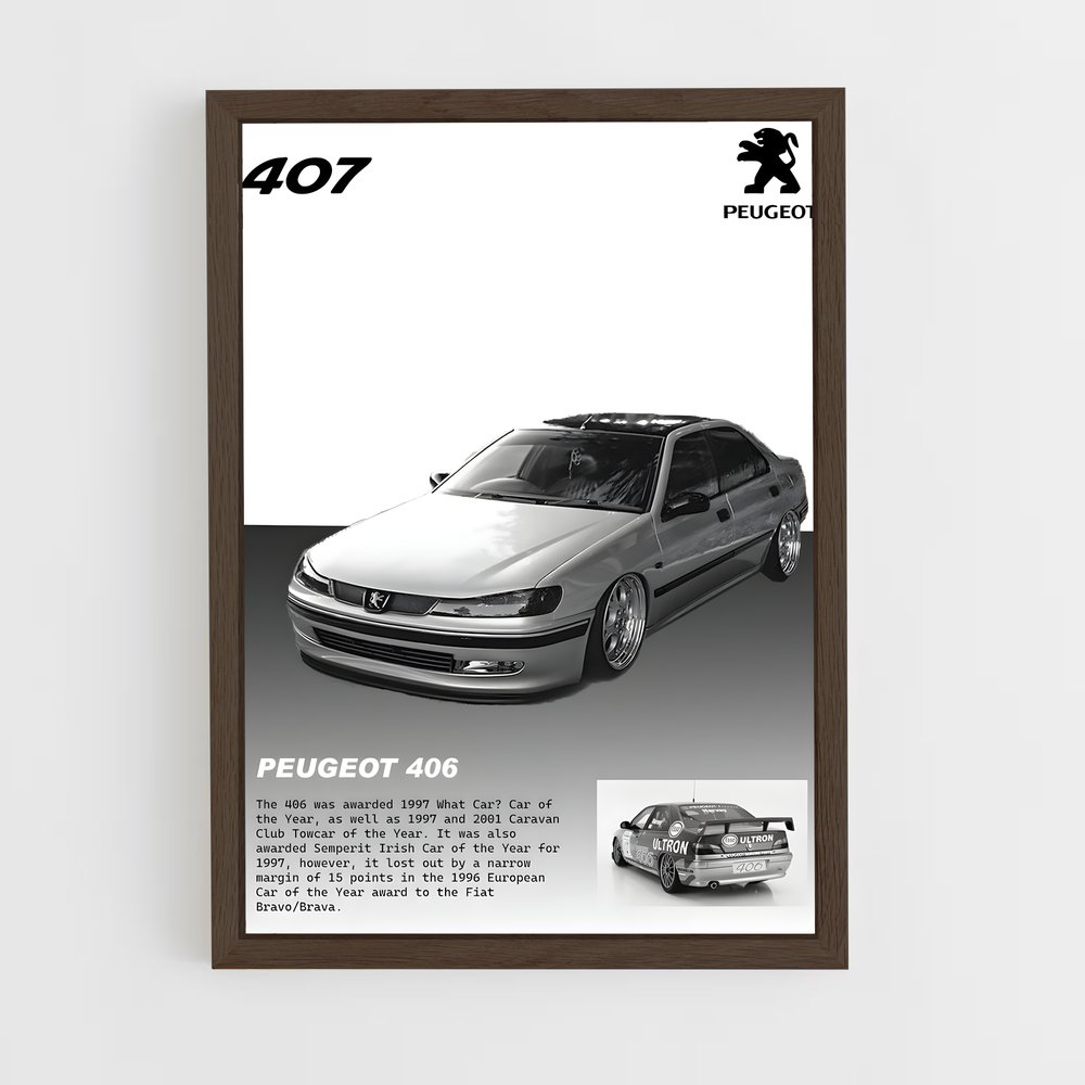 Poster Édition 406 Vintage – affiche Peugeot (vue 5)