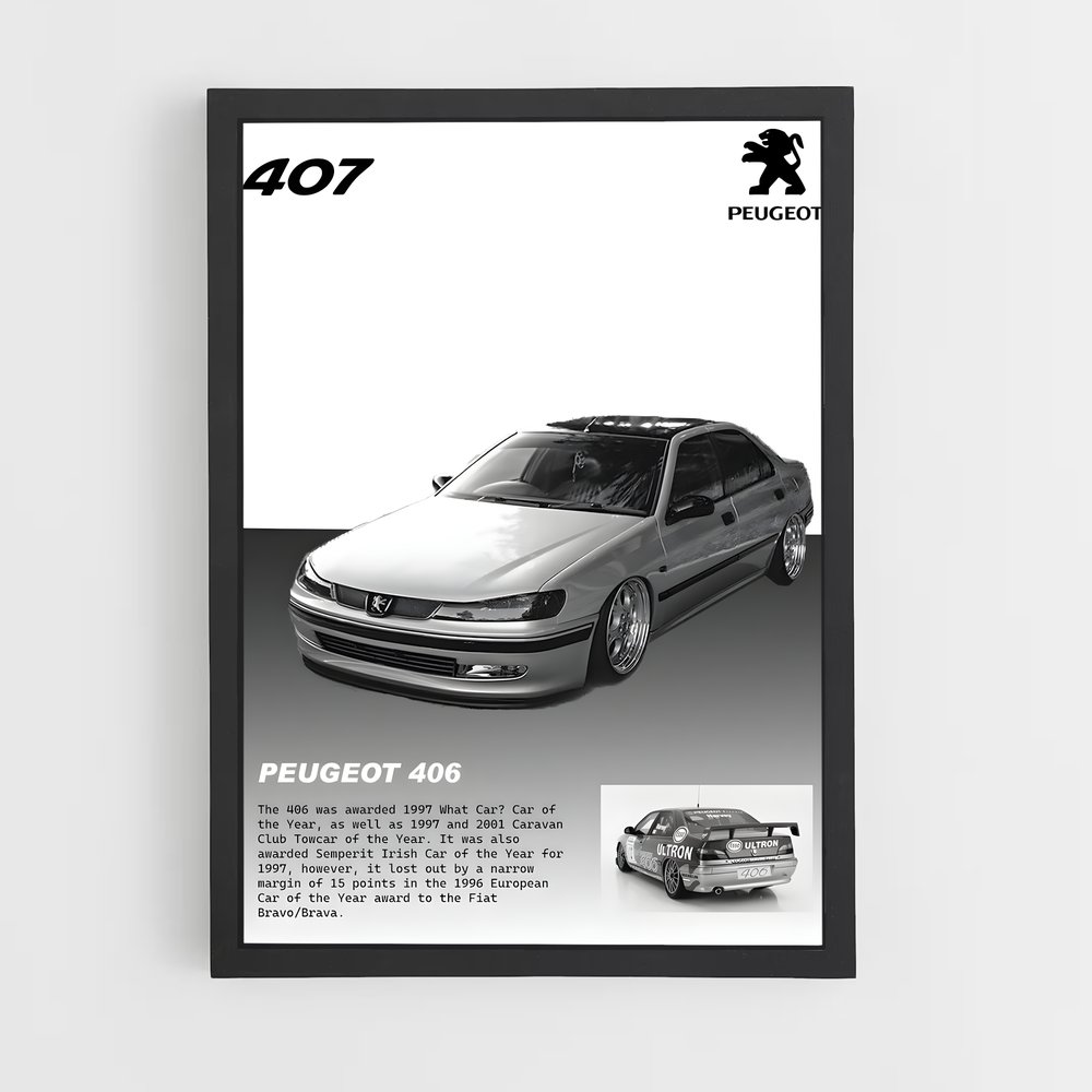 Poster Édition 406 Vintage – affiche Peugeot (vue 2)