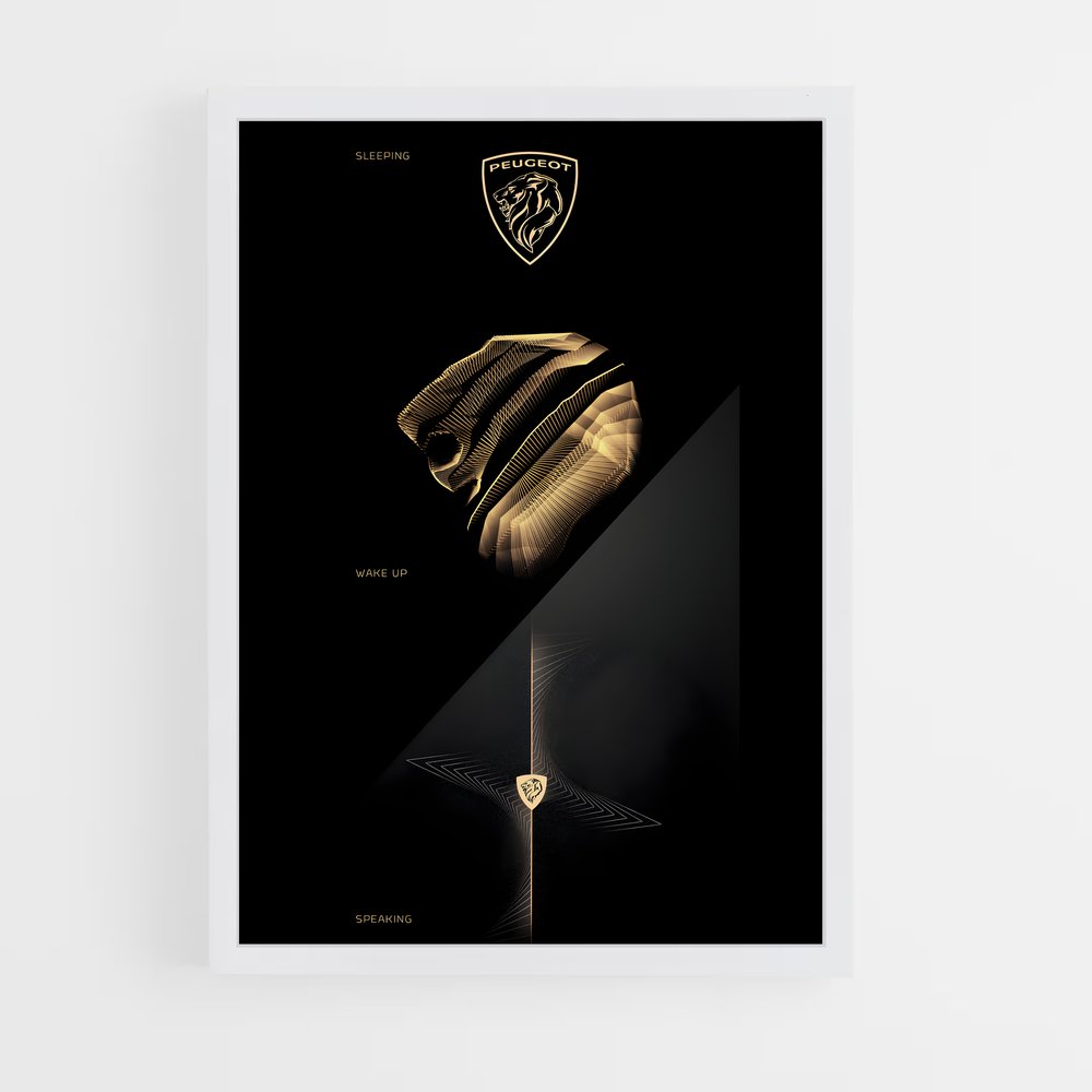 Poster Éveil du Lion – affiche Peugeot (vue 3)