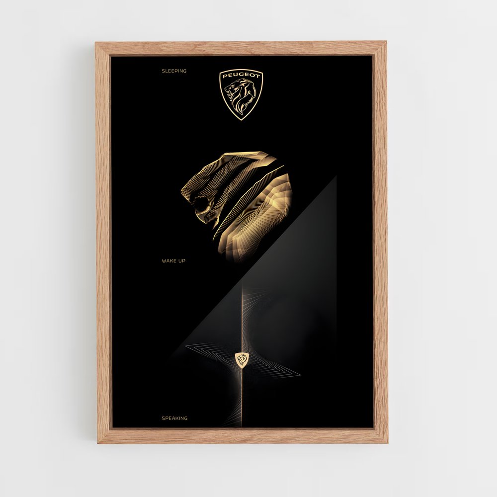 Poster Éveil du Lion – affiche Peugeot (vue 4)