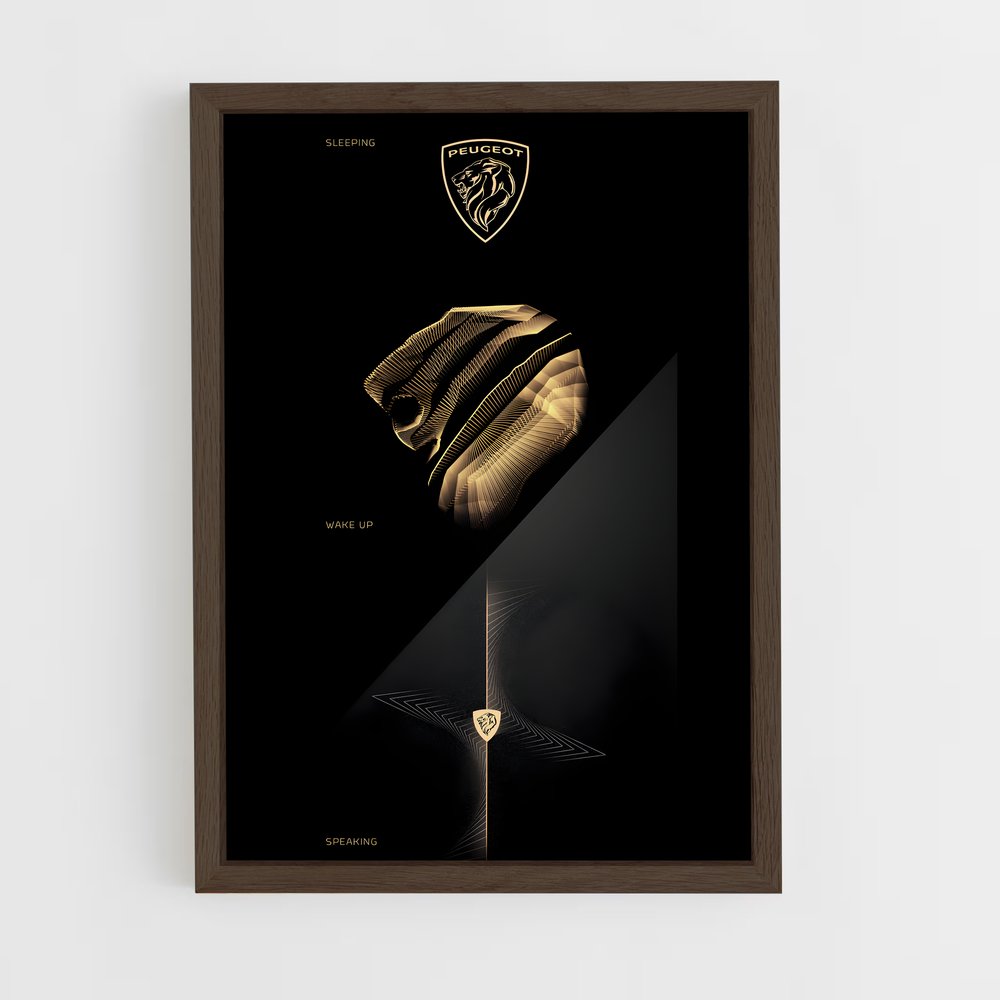 Poster Éveil du Lion – affiche Peugeot (vue 5)