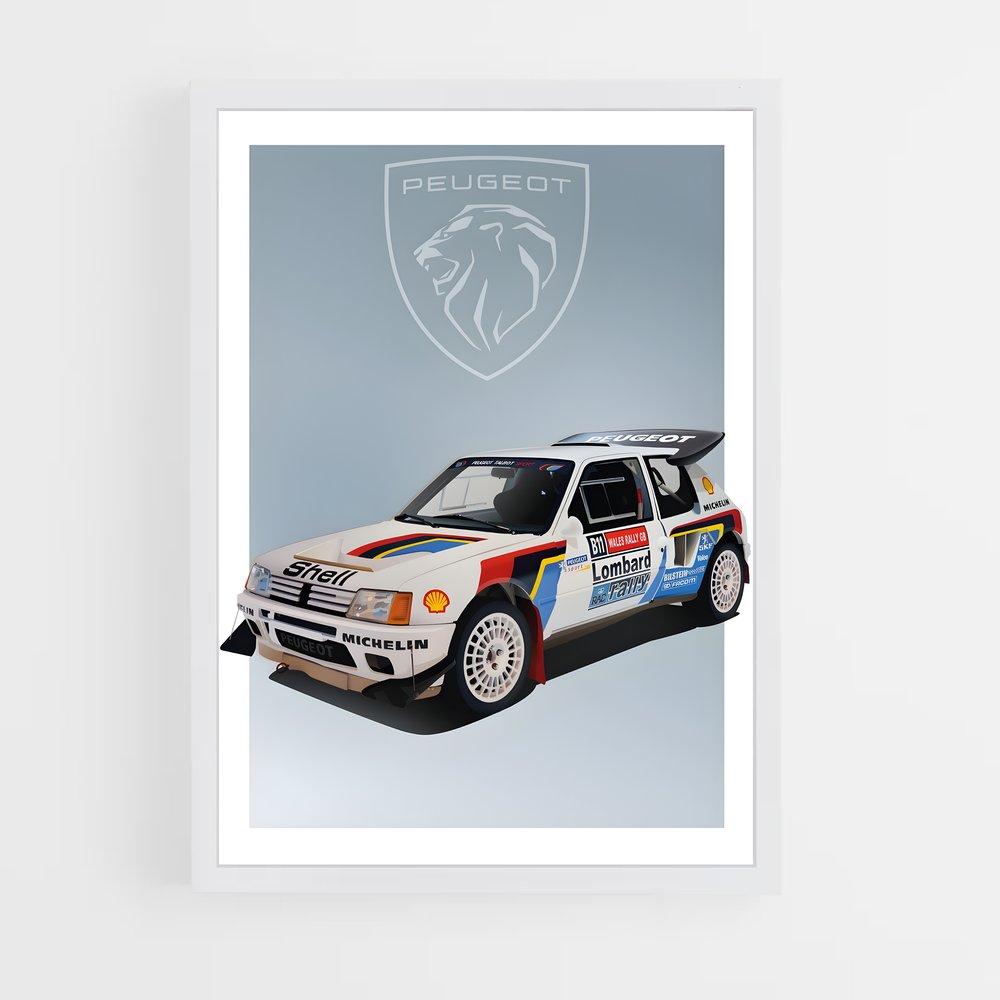 Poster Légende Rallye – affiche Peugeot (vue 3)