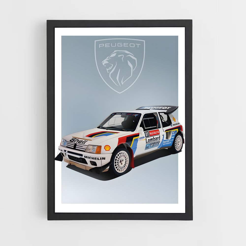 Poster Légende Rallye – affiche Peugeot (vue 2)