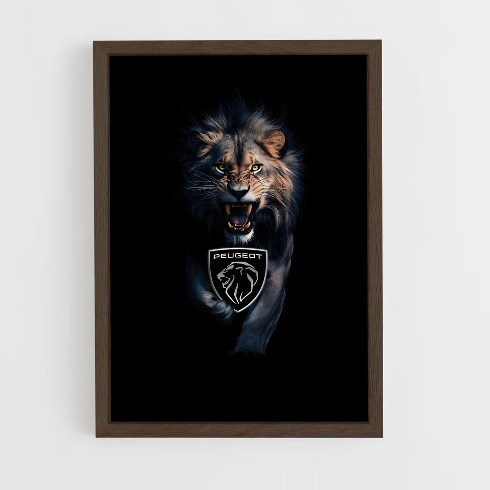 Poster Lion Rugissant – affiche Peugeot (vue 5)