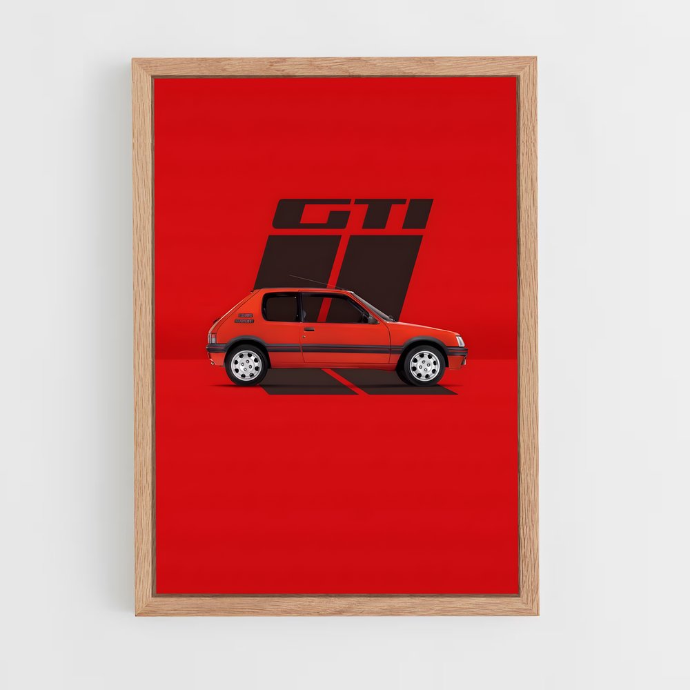 Poster Peugeot GTI Rouge (vue 4)