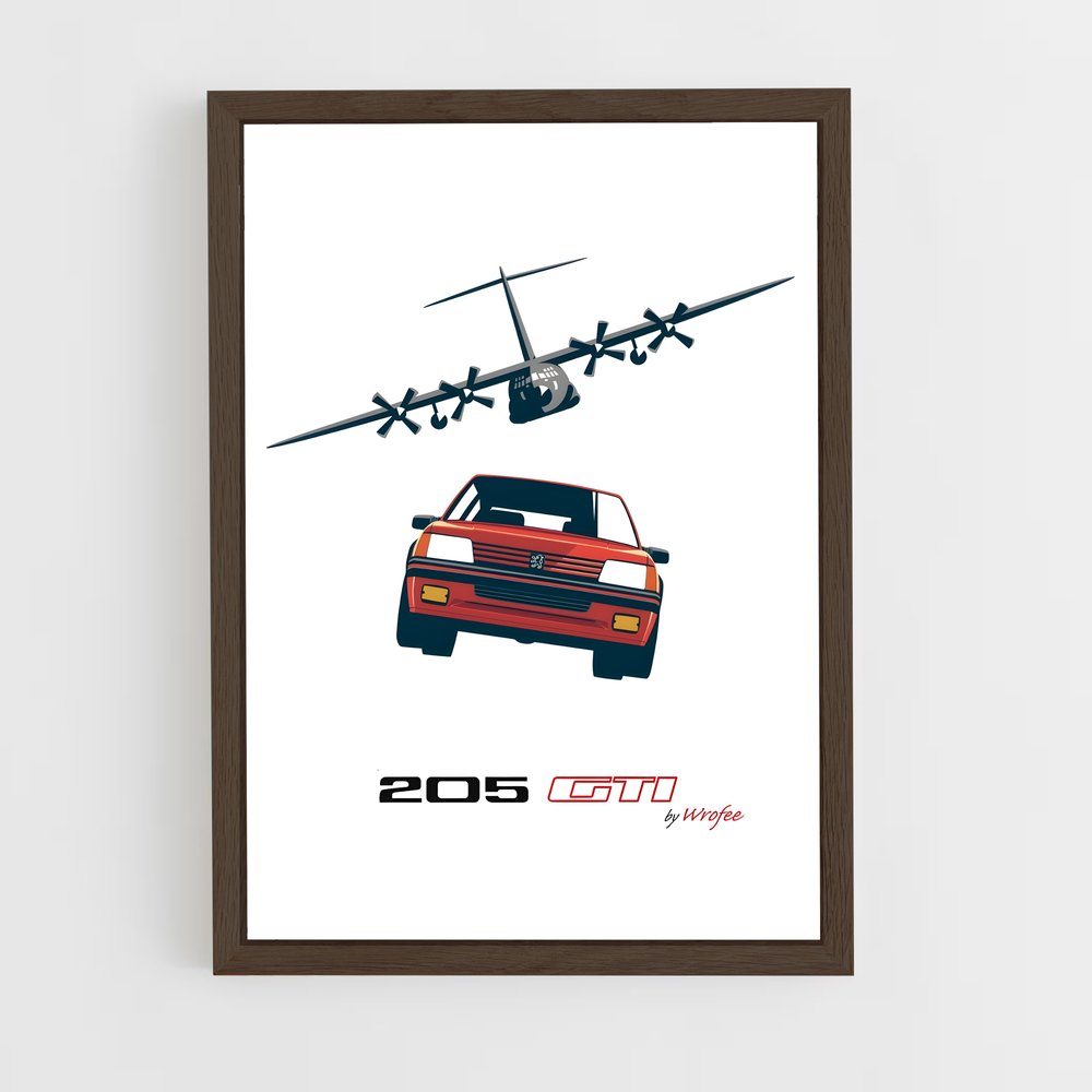 Poster Aventure 205 GTI – affiche Peugeot (vue 5)