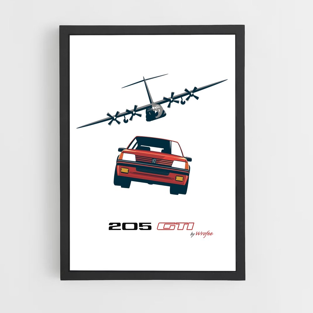 Poster Aventure 205 GTI – affiche Peugeot (vue 2)