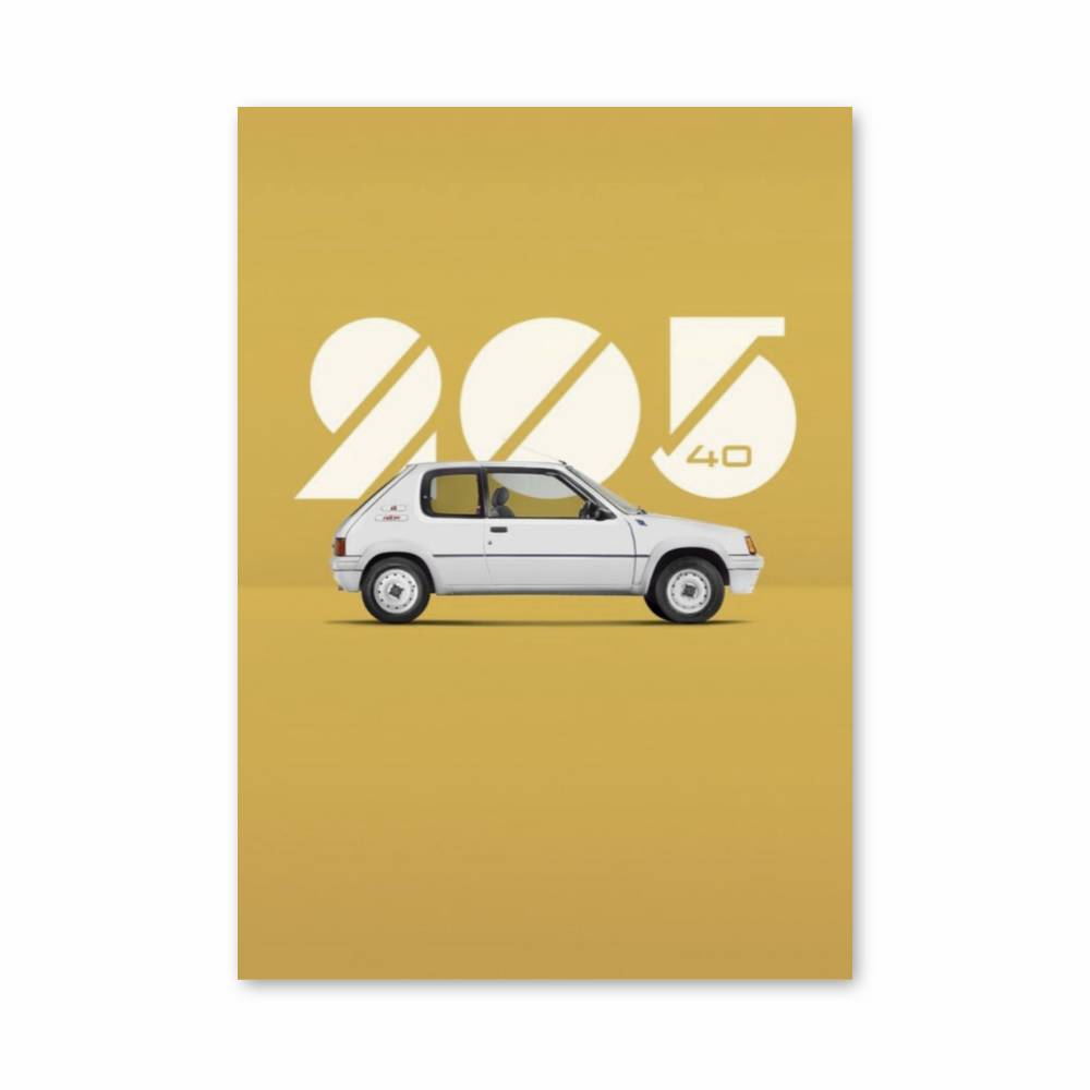 Poster Peugeot 205 Vintage
