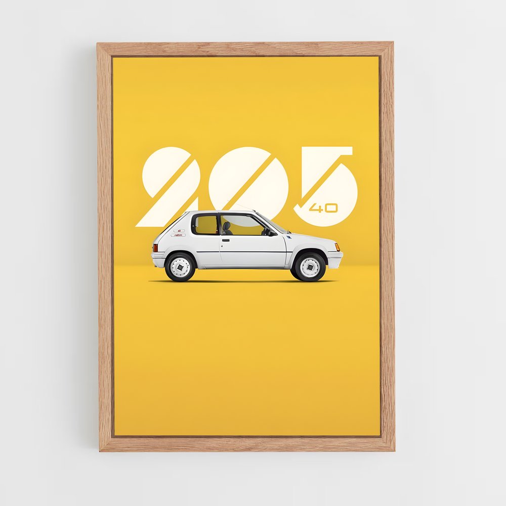 Poster Peugeot 205 Vintage (vue 4)