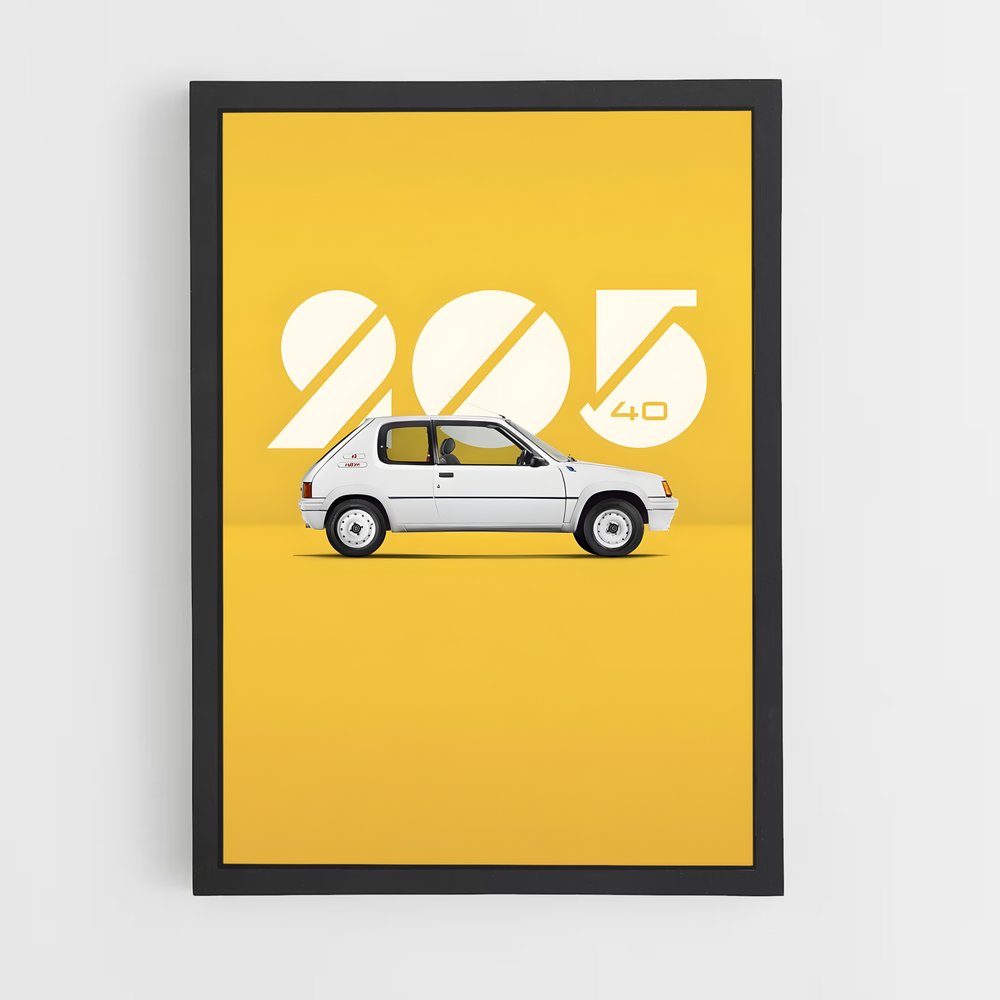 Poster Peugeot 205 Vintage (vue 2)