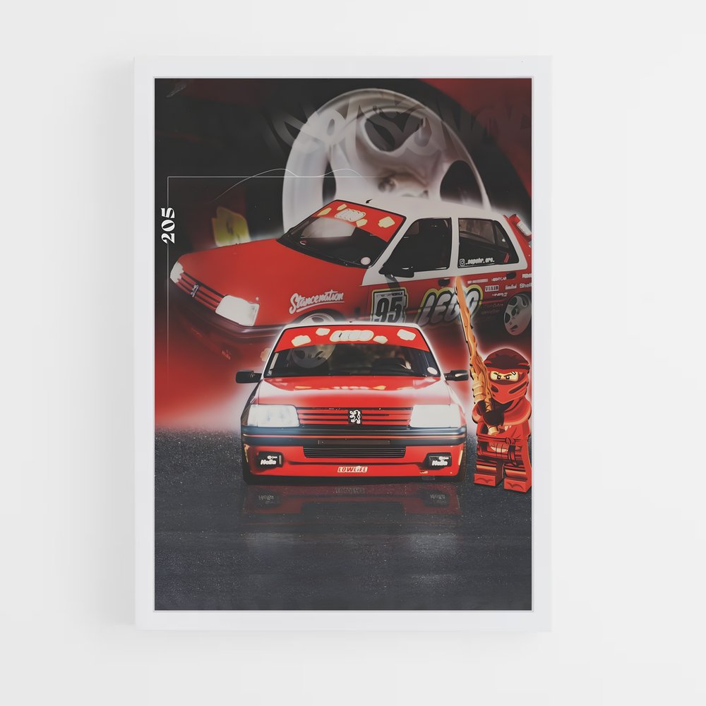 Poster Légende 205 – affiche Peugeot (vue 3)