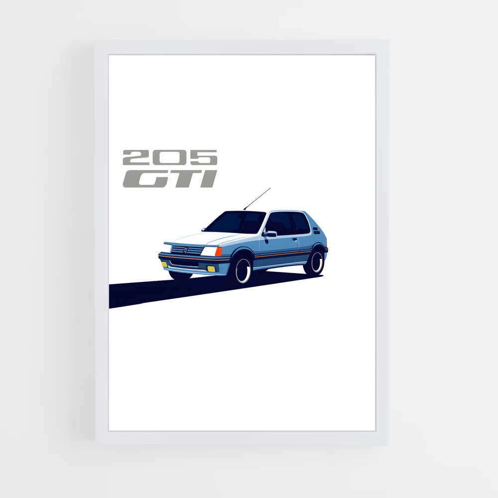 Poster 205 GTI Classic – affiche Peugeot (vue 3)