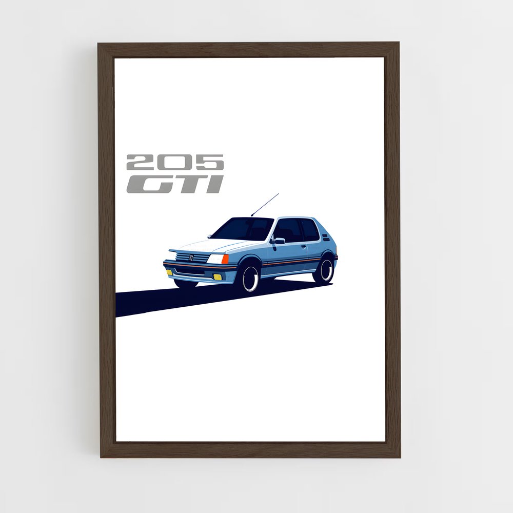 Poster 205 GTI Classic – affiche Peugeot (vue 5)