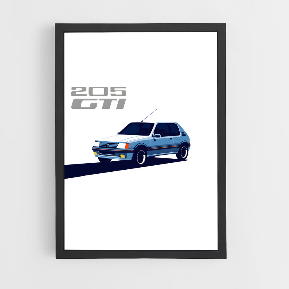 Poster 205 GTI Classic – affiche Peugeot (vue 2)