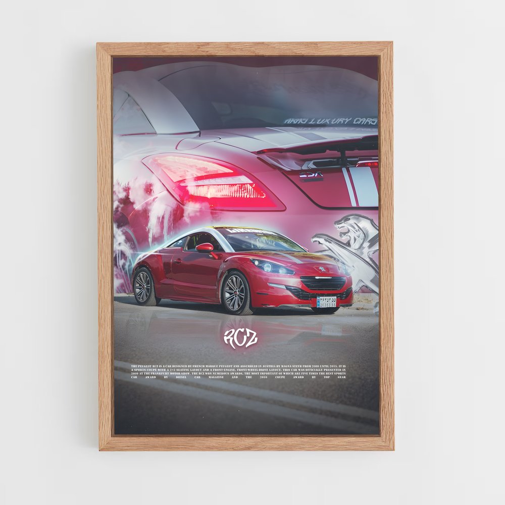 Poster RCZ Rouges Passion – affiche Peugeot (vue 4)
