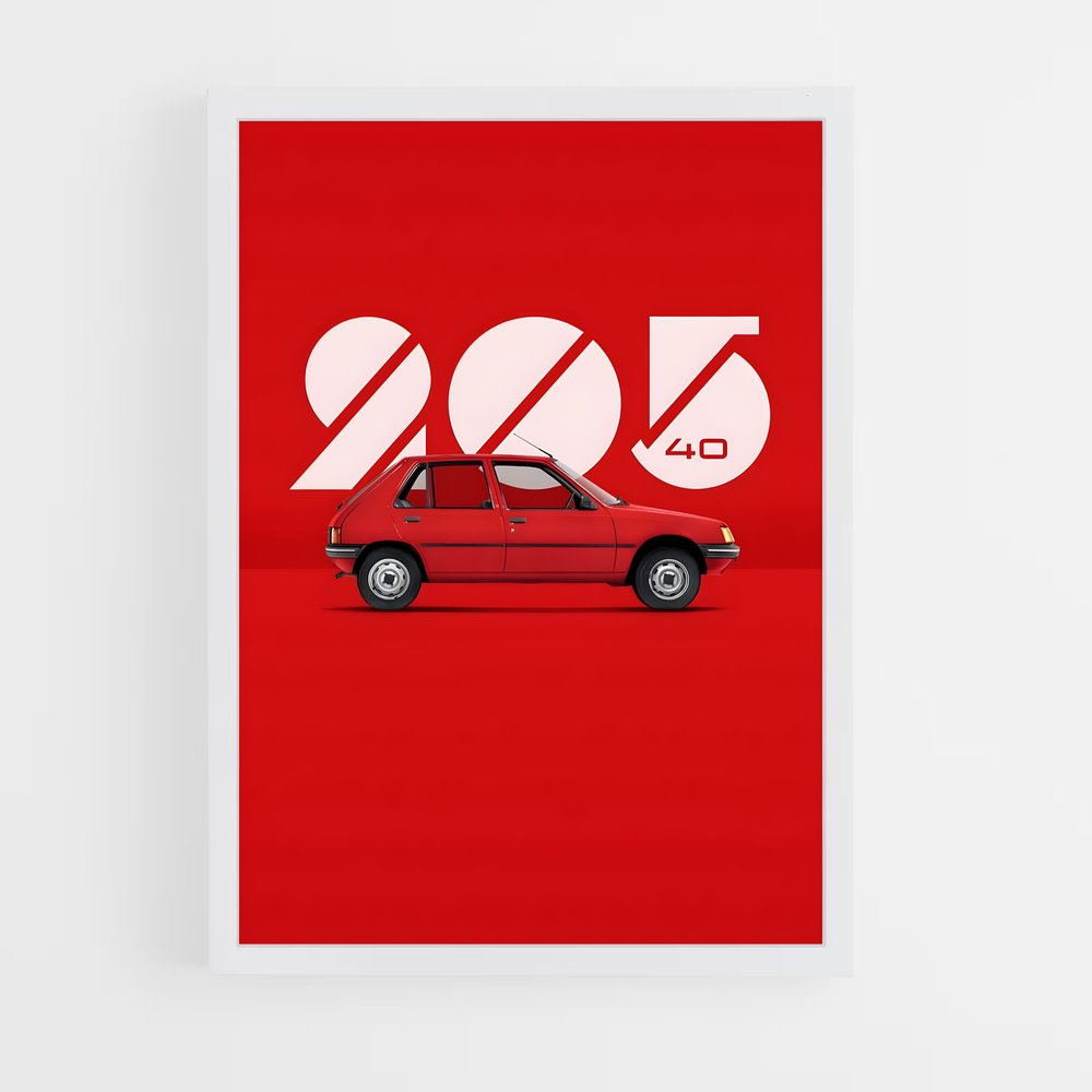 Poster 205 Passion – affiche Peugeot (vue 3)