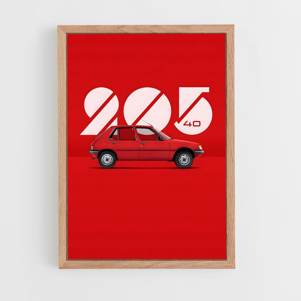 Poster 205 Passion – affiche Peugeot (vue 4)