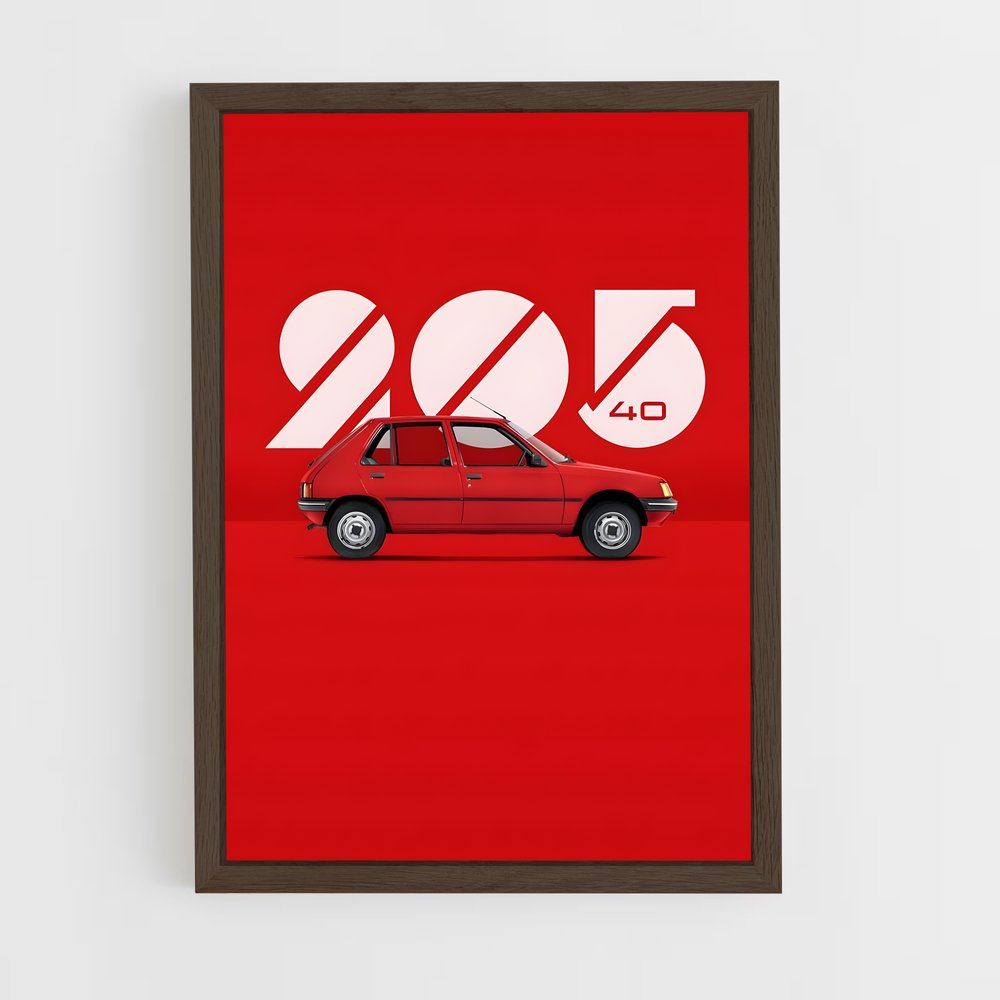 Poster 205 Passion – affiche Peugeot (vue 5)