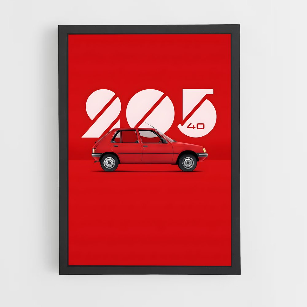 Poster 205 Passion – affiche Peugeot (vue 2)