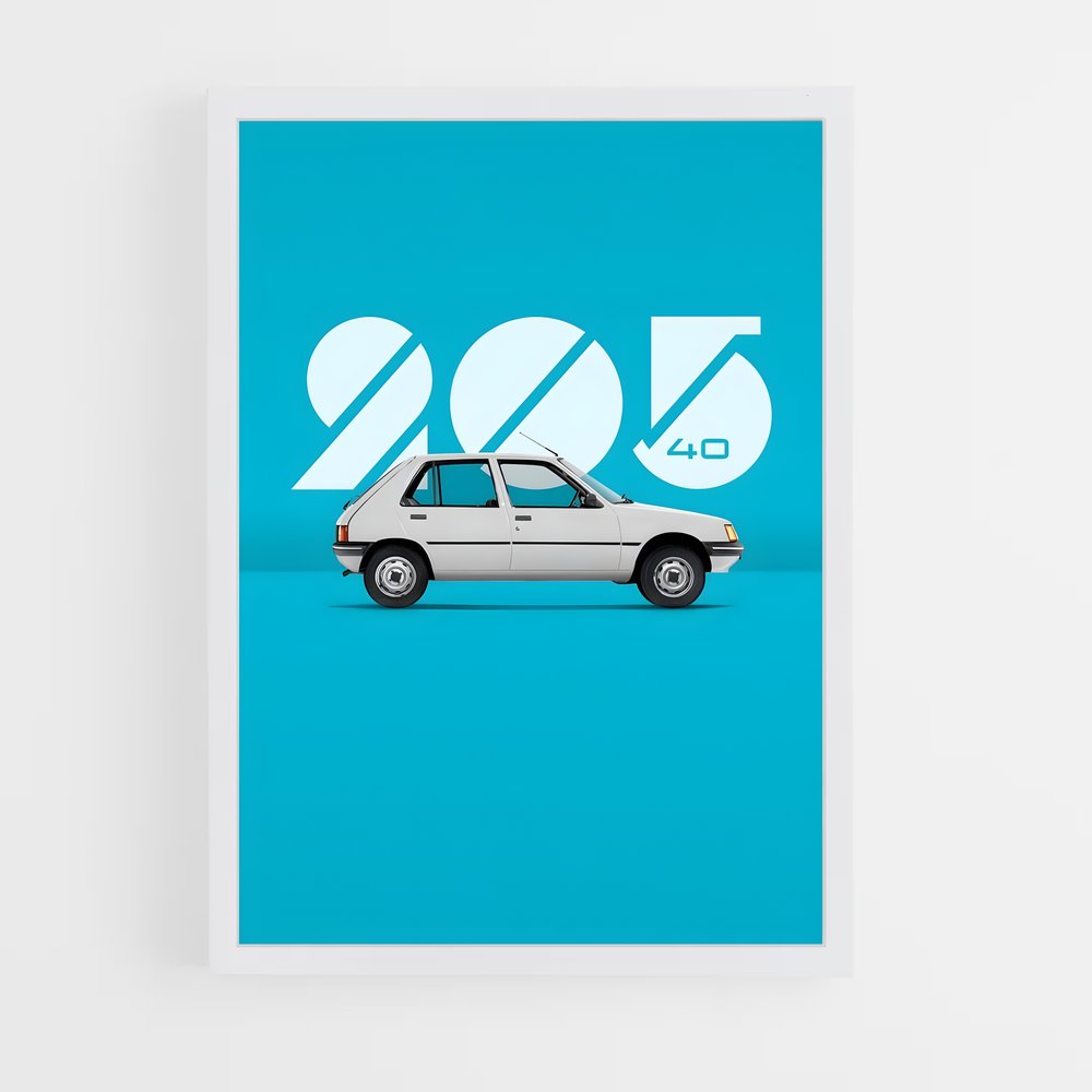 Poster 205 Classique – affiche Peugeot (vue 3)