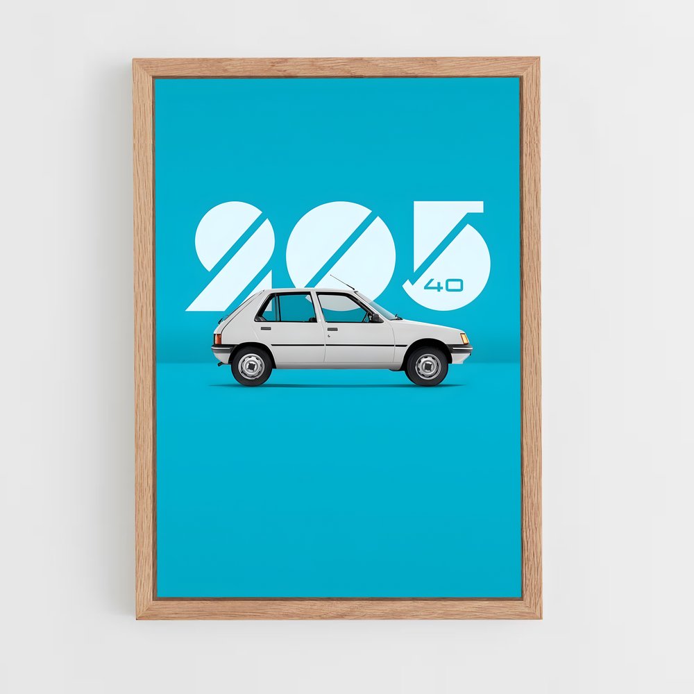 Poster 205 Classique – affiche Peugeot (vue 4)