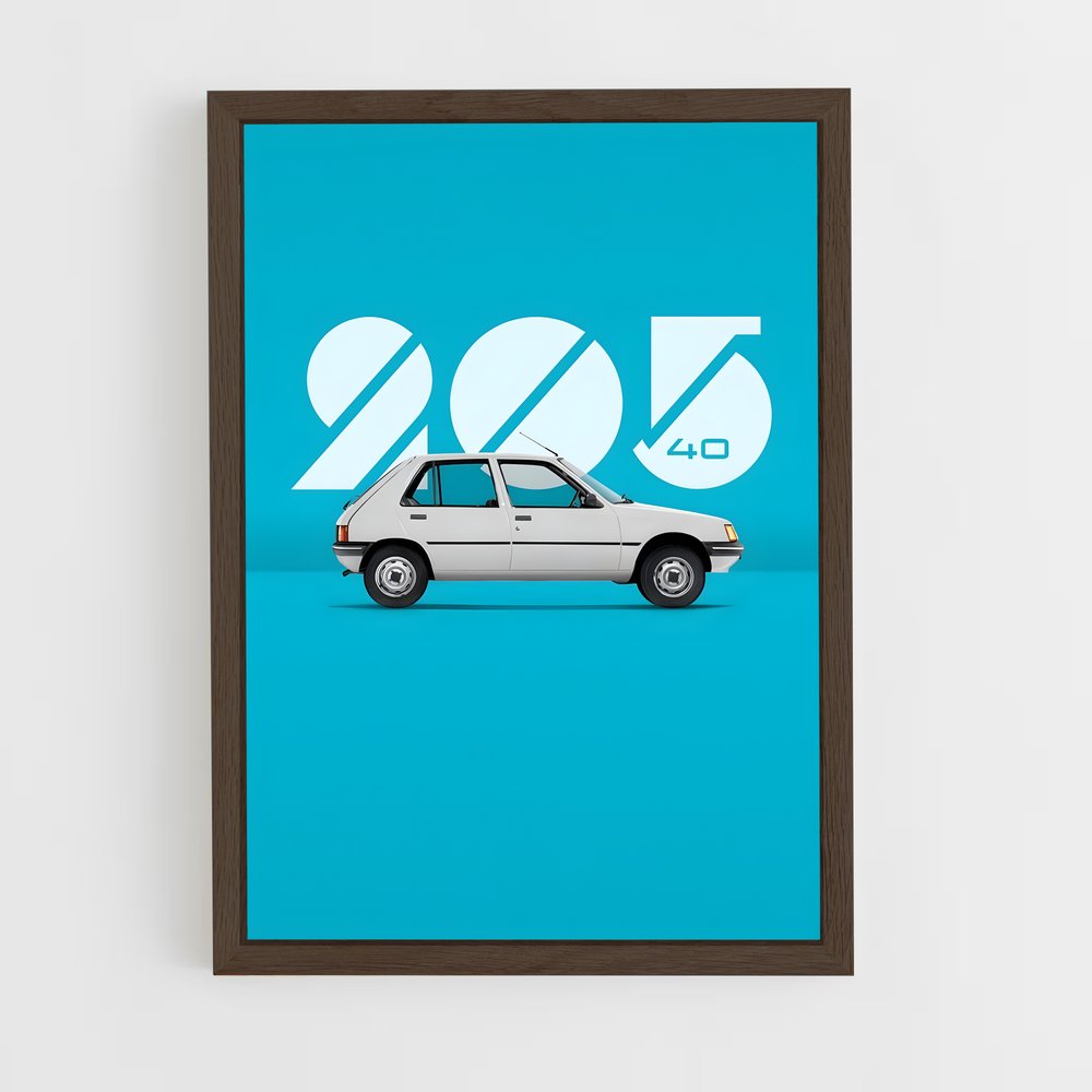 Poster 205 Classique – affiche Peugeot (vue 5)