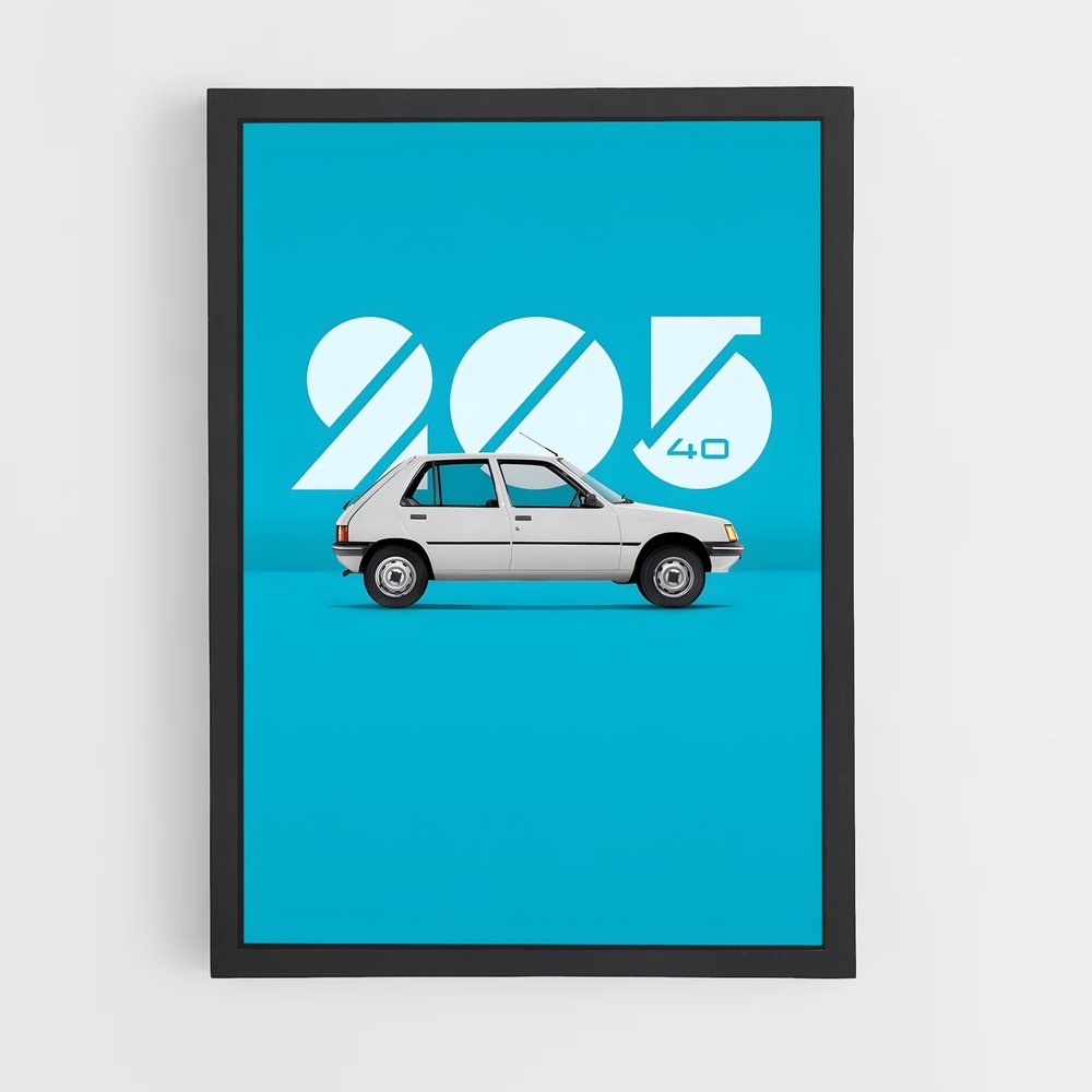 Poster 205 Classique – affiche Peugeot (vue 2)