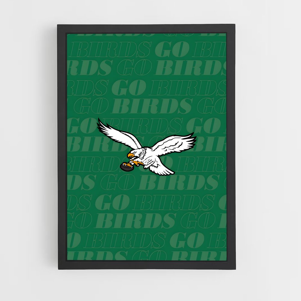 Poster Logo Philadelphia Eagles – affiche Football US (vue 2)