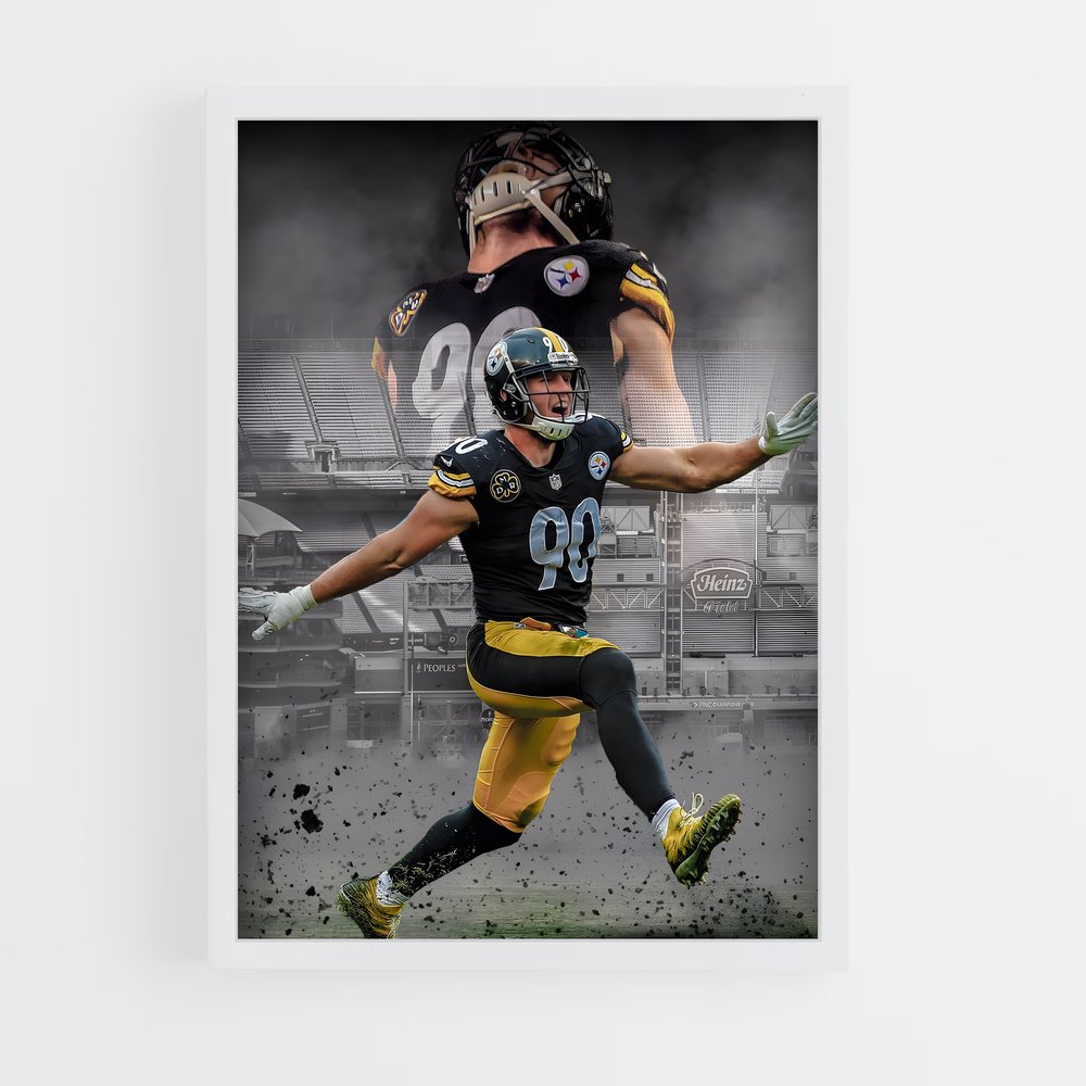 Poster Pittsburgh Steelers 90 – affiche Football US (vue 3)