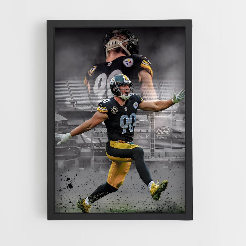 Poster Pittsburgh Steelers 90 – affiche Football US (vue 2)