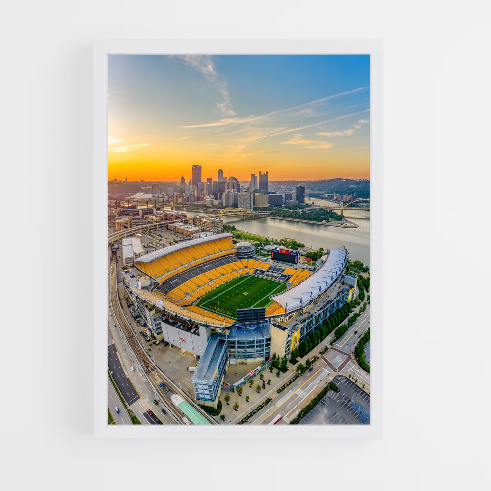 Poster Pittsburgh Steelers Stade – affiche Football US (vue 3)