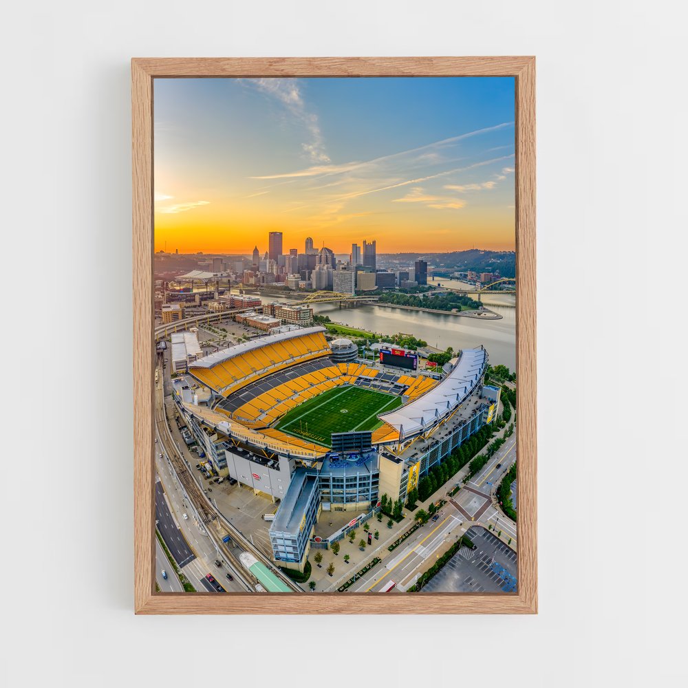 Poster Pittsburgh Steelers Stade – affiche Football US (vue 4)