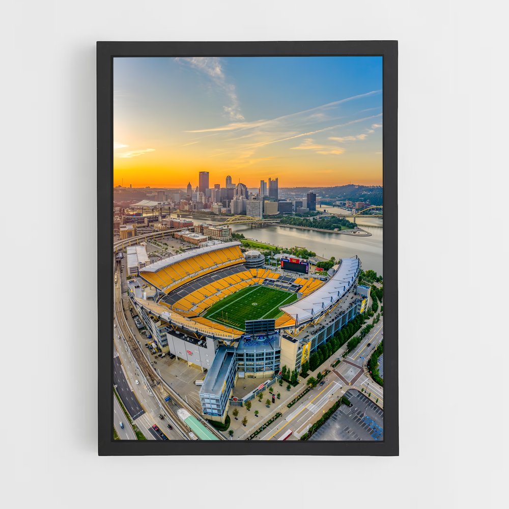 Poster Pittsburgh Steelers Stade – affiche Football US (vue 2)