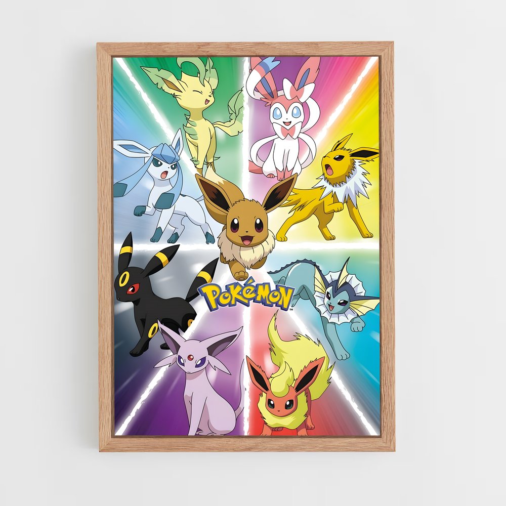 Poster Evoli Évolutions – affiche Pokemon (vue 4)