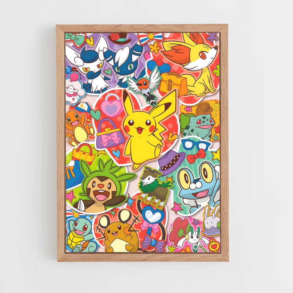 Poster Pokemon Collage (vue 4)