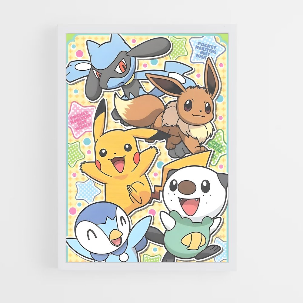 Poster Pokemon Vintage (vue 3)
