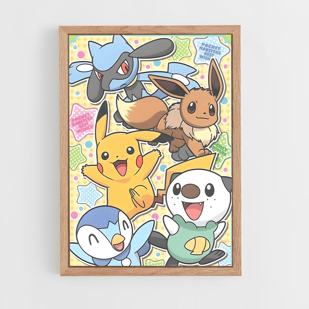 Poster Pokemon Vintage (vue 4)