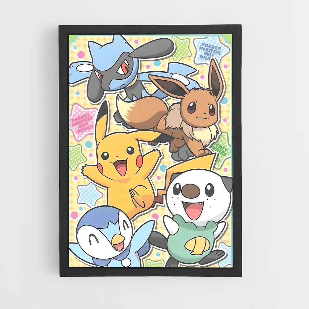 Poster Pokemon Vintage (vue 2)