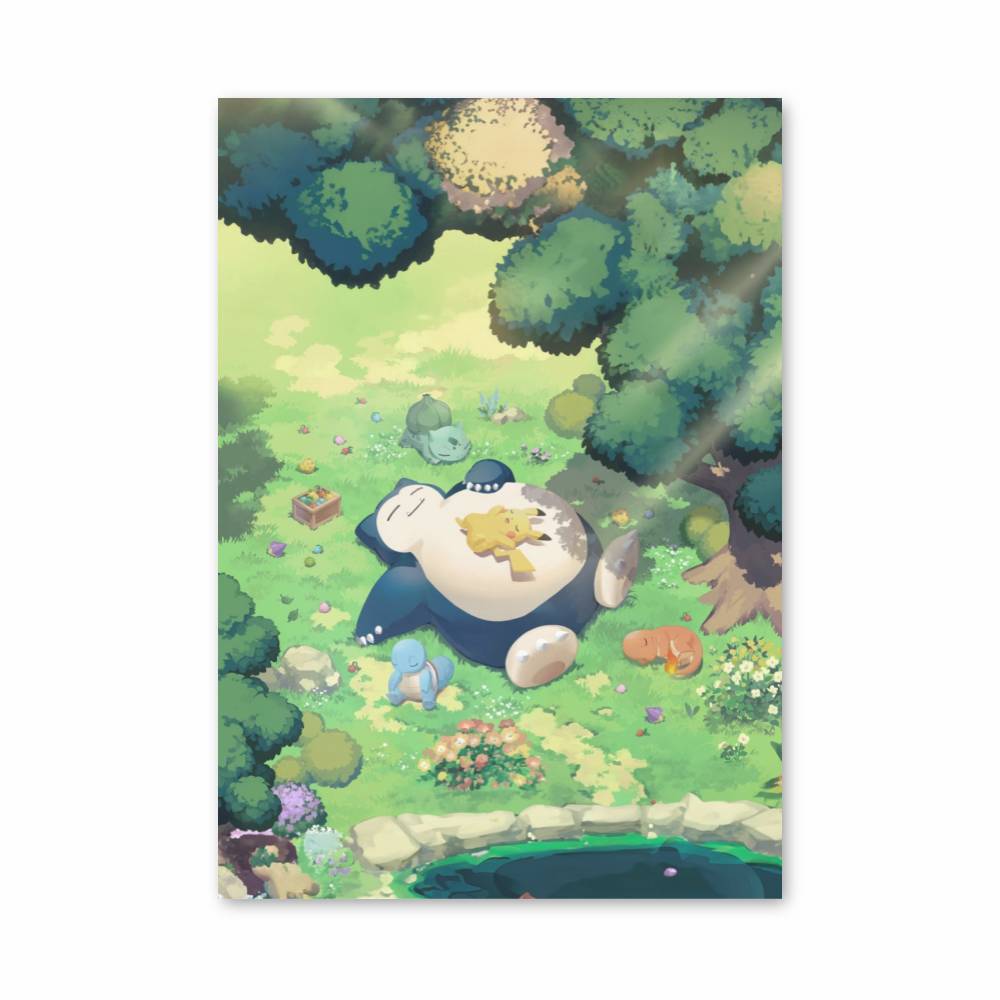 Poster Ronflex Pikachu – affiche Pokemon