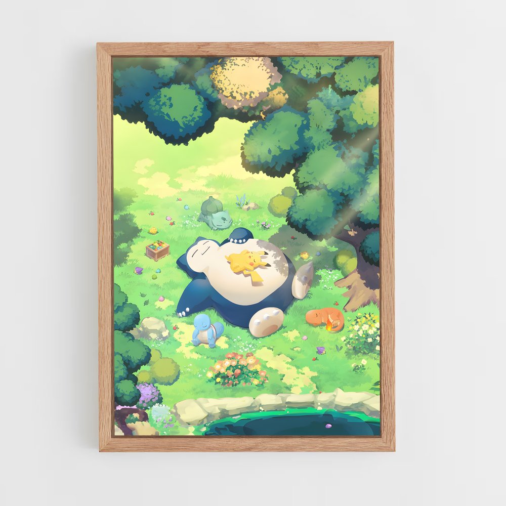 Poster Ronflex Pikachu – affiche Pokemon (vue 4)