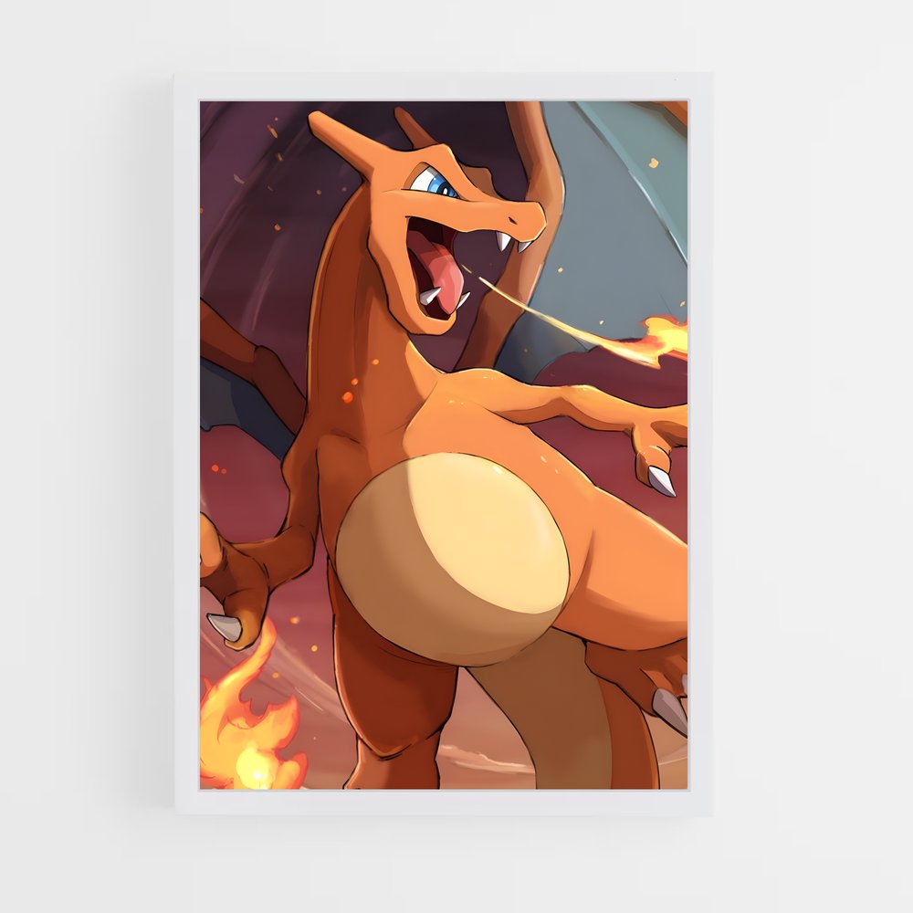 Poster Dracaufeu Attaque – affiche Pokemon (vue 3)