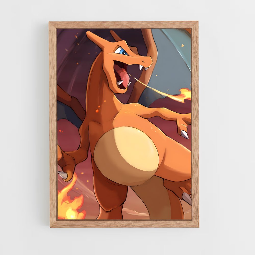 Poster Dracaufeu Attaque – affiche Pokemon (vue 4)