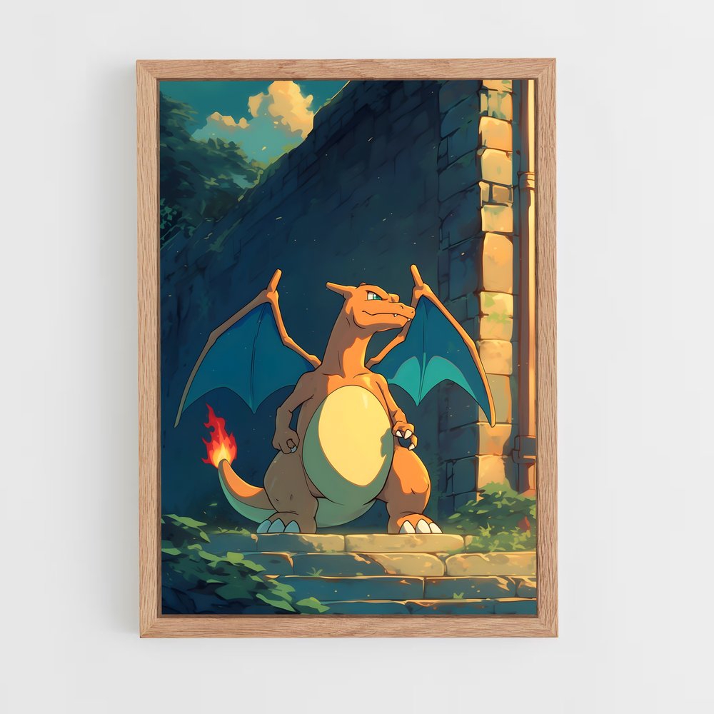 Poster Dracaufeu Aesthetic – affiche Pokemon (vue 4)