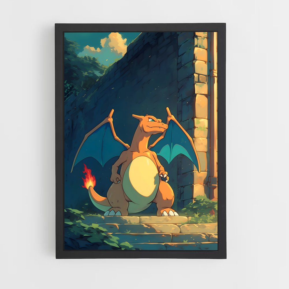 Poster Dracaufeu Aesthetic – affiche Pokemon (vue 2)