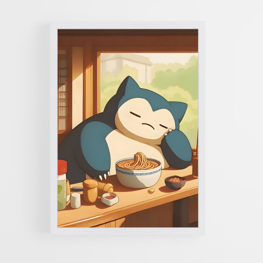 Poster Ronflex Ramen – affiche Pokemon (vue 3)