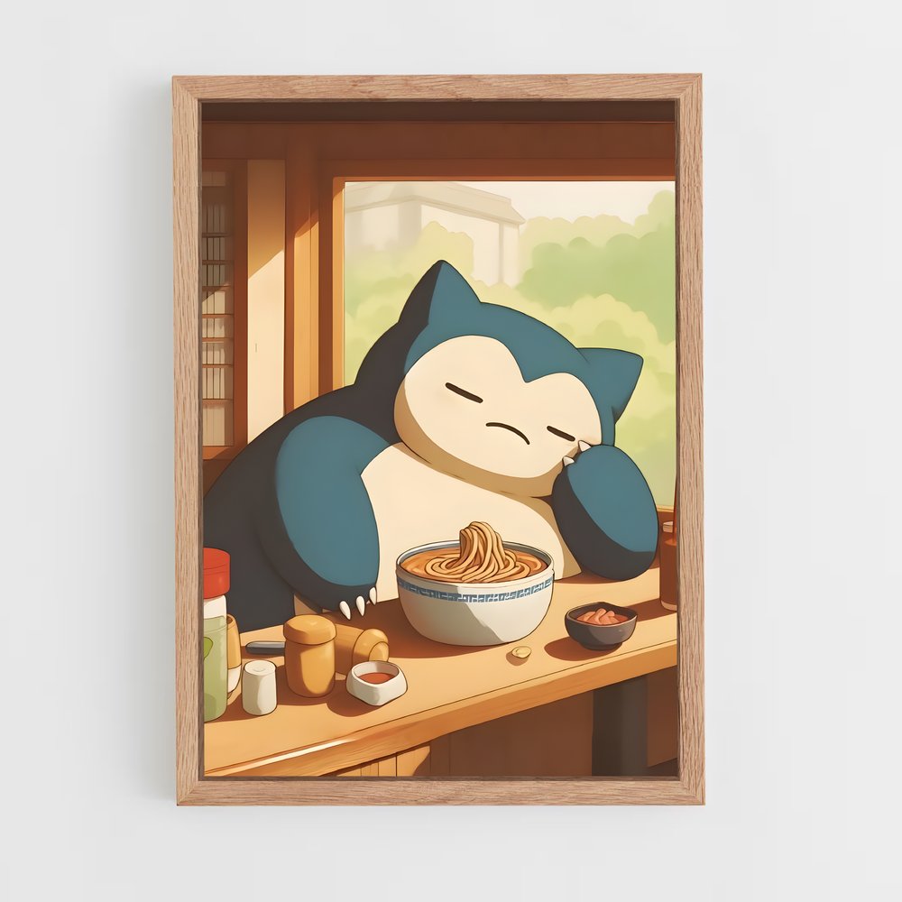 Poster Ronflex Ramen – affiche Pokemon (vue 4)