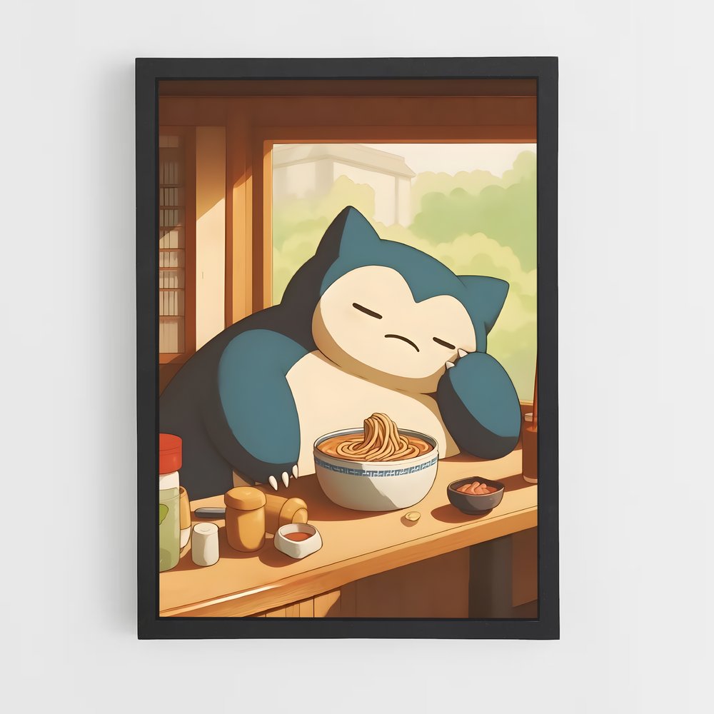 Poster Ronflex Ramen – affiche Pokemon (vue 2)