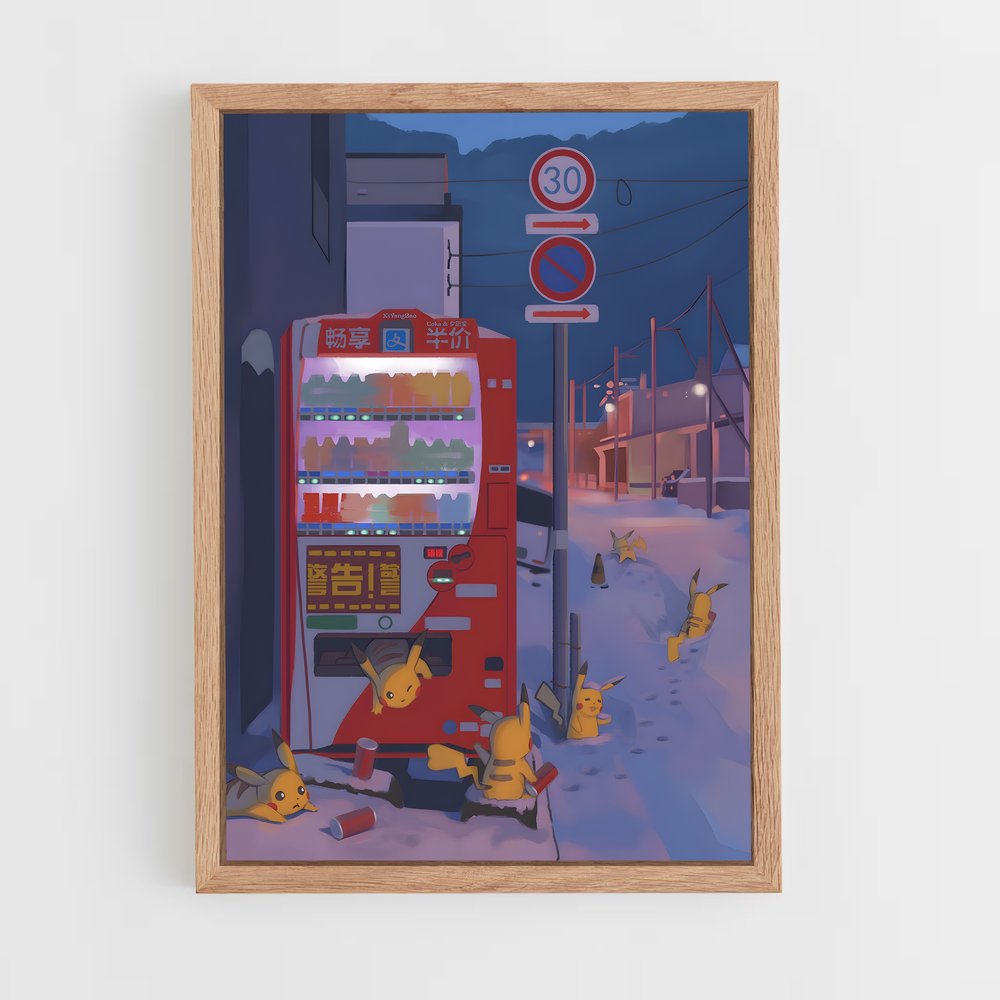 Poster Pikachu Vending Machine – affiche Pokemon (vue 4)