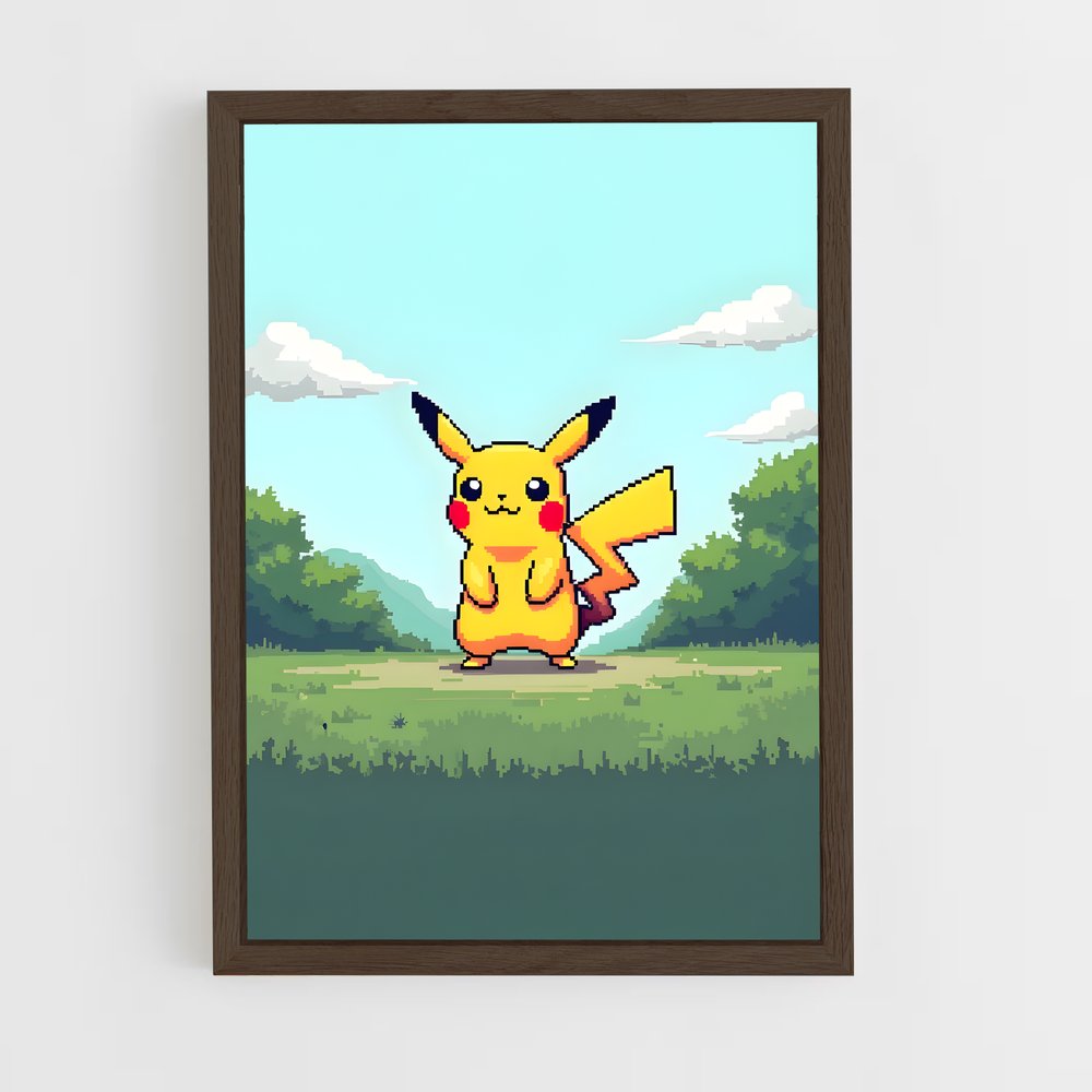 Poster Pixel Art Pikachu – affiche Pokemon (vue 5)